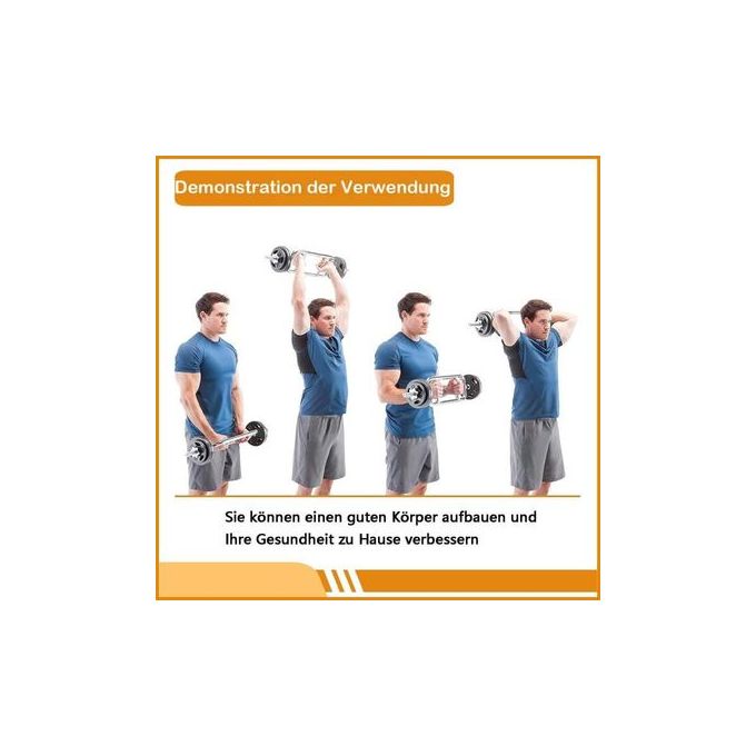 Triceps Barre d'haltère - Barre d'haltères olympique - En acier massif - Chromé - Avec anneau de sécurité