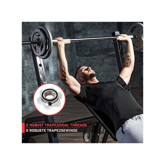 BARRE D'HALTÈRES YORK STANDARD SPINLOCK AVEC COLLIERS