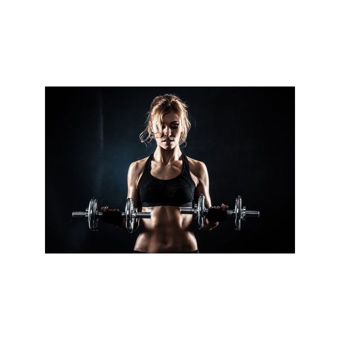 York Fitness Jeu d'halteres chromées de 15 kg - Poids pour Exercices Entraînement de Musculation
