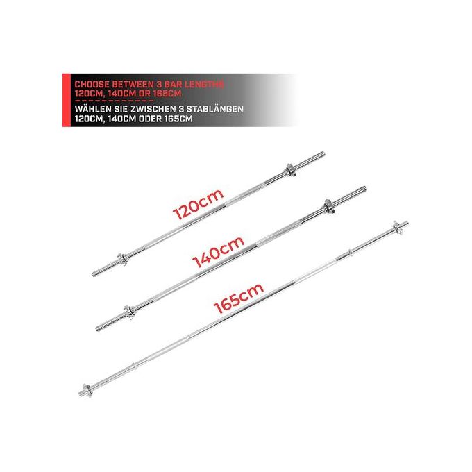 BARRE D'HALTÈRES YORK STANDARD SPINLOCK AVEC COLLIERS