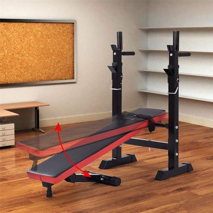 Banc de Musculation Compact, Réglable Banc incliné Multifonction Banc de Fitness Muscu Entrainement Fitness comme Appareil pour abdominaux