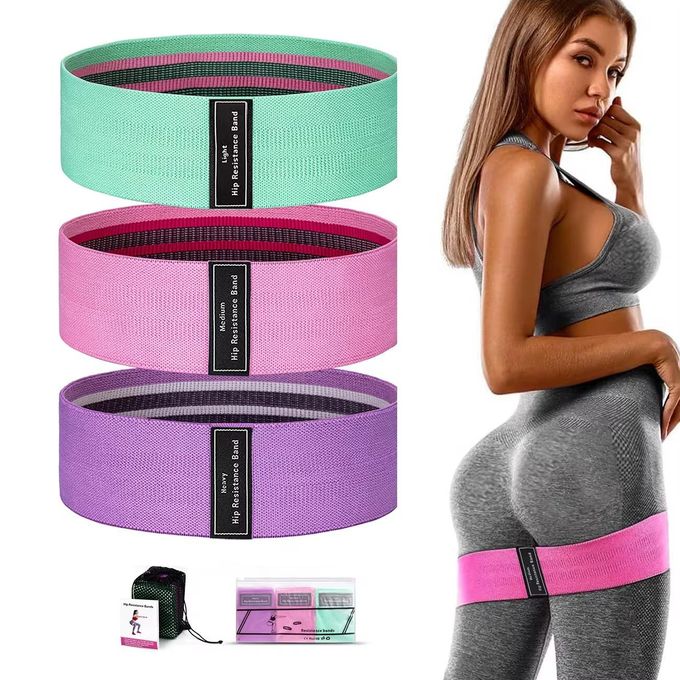 Sac avec 3 Bande de Résistance Hanche Réglable Antidérapante – Élastique Fitness pour Jambes, Fessiers, Squats, Yoga et Entraînement Musculaire pour fitness full body développe cuisse développe fesse naturel développe hanche plat - 3 Pièces c2