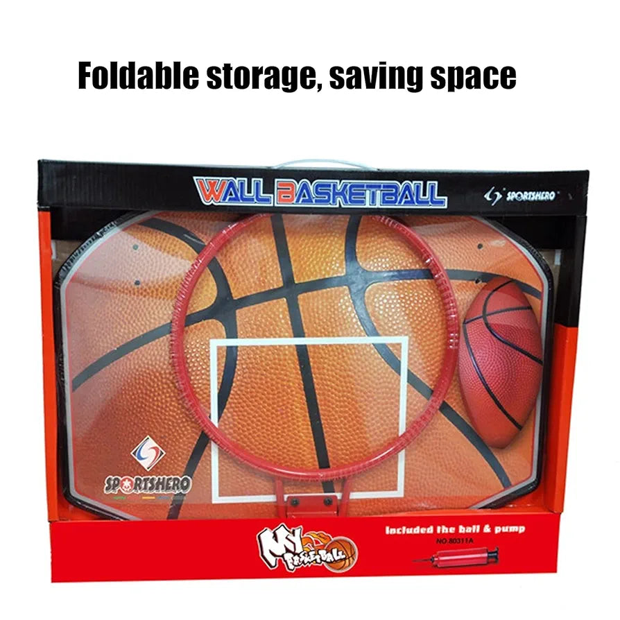 Basketball Hoop Folding Mini Basketball Hoop, 28cm/11 Iron Ball Frame, Foldable Children's Sports Toys, 49x37cm