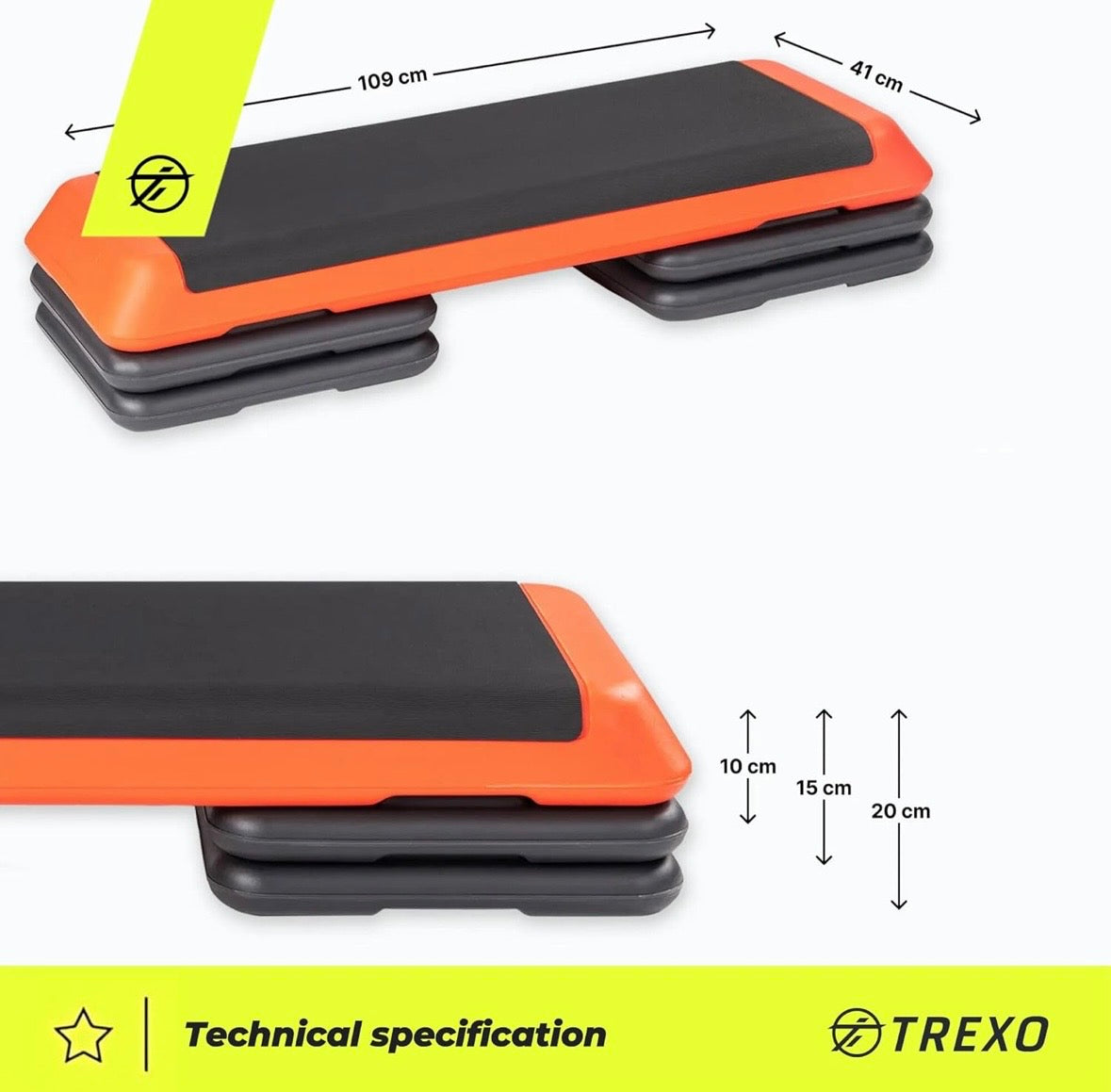 Reebok Step aérobic réglables 3 niveaux antidérapants