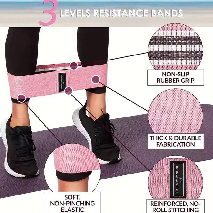 Sac avec 3 Bande de Résistance Hanche Réglable Antidérapante – Élastique Fitness pour Jambes, Fessiers, Squats, Yoga et Entraînement Musculaire pour fitness full body développe cuisse développe fesse naturel développe hanche plat - 3 Pièces c2