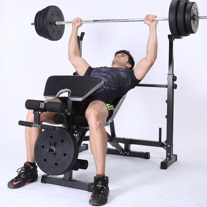 Banc de Fitness multifonction, équipement de levage de poids à haute traction, établi pliable avec poulie