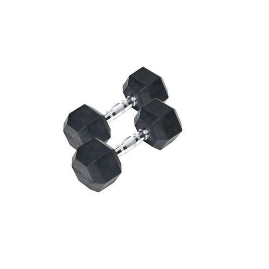Haltère hexagonale Musculation - poids de musculation - biceps 2 x 7,5 kg - Noir
