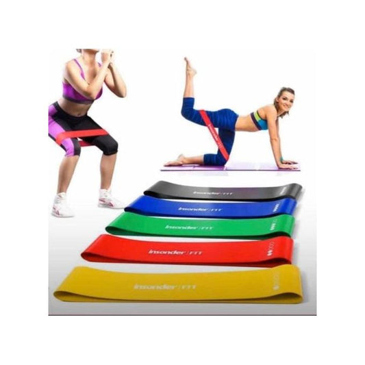 Pack De 5 Élastiques de musculation fitness Multicolore Noir Rouge Jaune Bleu Vert