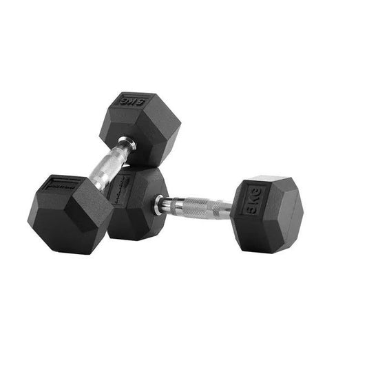 Haltère hexagonale Musculation - Poids de musculation - biceps 2 x 5 kg - Noir