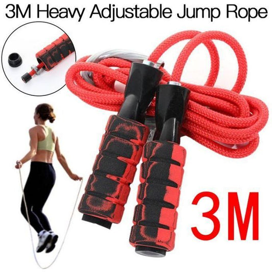 3m Heavy Adjustable Weighted Skipping Jump Rope Cable Foam