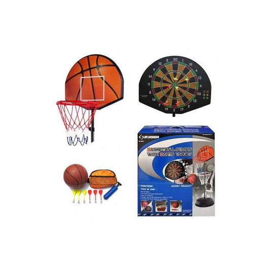 Ensemble 2 en 1 Jeu de basket-ball avec jeu de fléchettes
