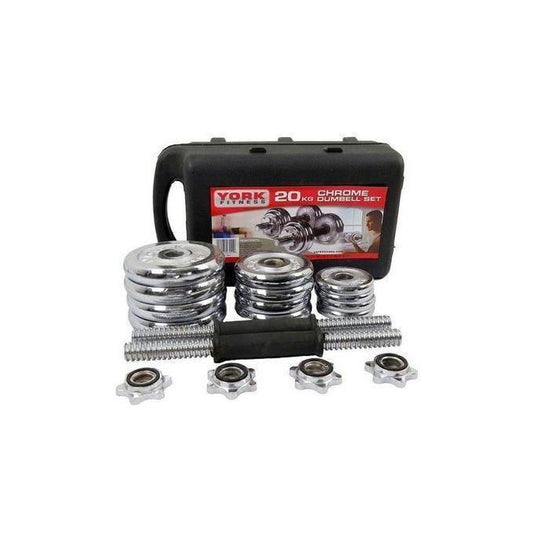 Autre Haltères chromées rechargeables de 20 kg