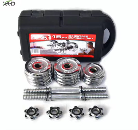 Kit de jeu d’haltères de 15kg dane le mallette