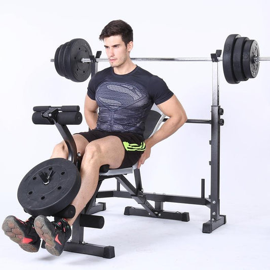 Banc de Fitness multifonction, équipement de levage de poids à haute traction, établi pliable avec poulie